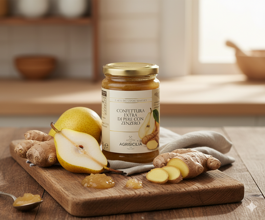 Extra pear jam with ginger
